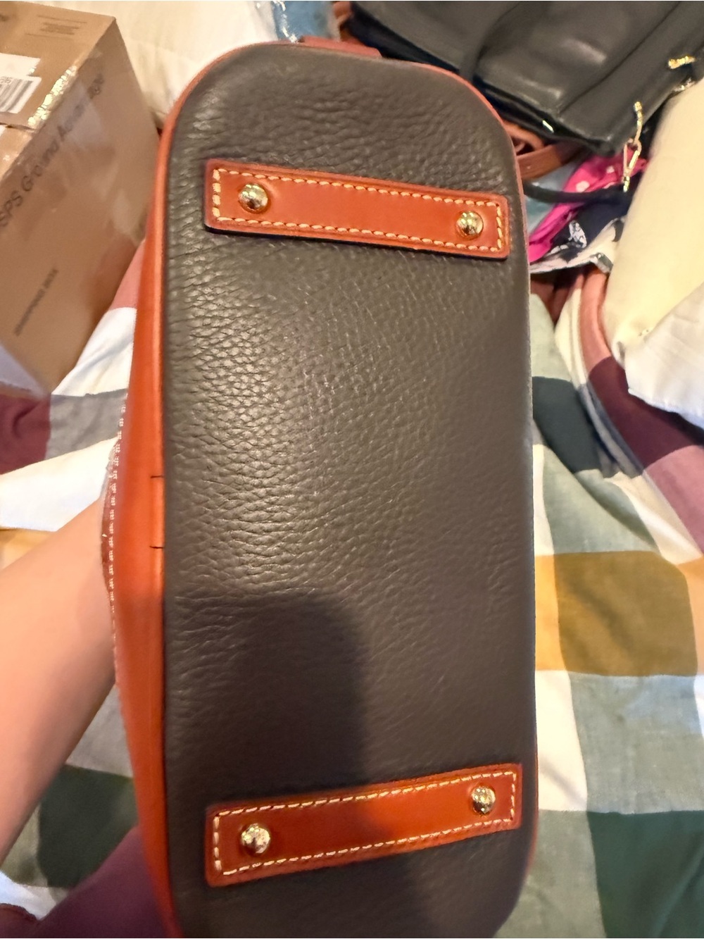 Dooney & Bourke Dark Brown Zip Zip satchel Pebble Leather.  NWT - Picture 9 of 9